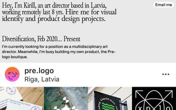 Kirill Belyaev website preview