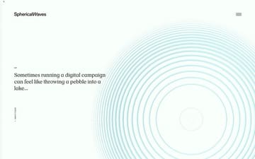 Spherical Waves Creative Studio website preview