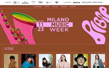 Milano Music Week website preview