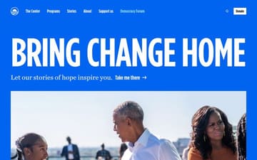 Obama Foundation website preview