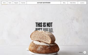 Le pain quotidien website preview