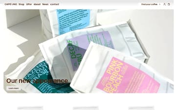 Caffè Uno website preview