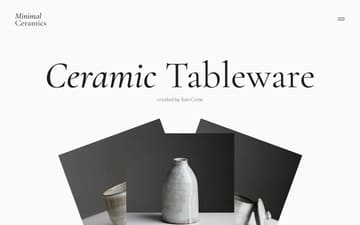 Minimal Ceramics website preview