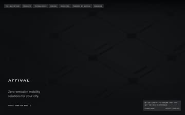 Arrival website preview