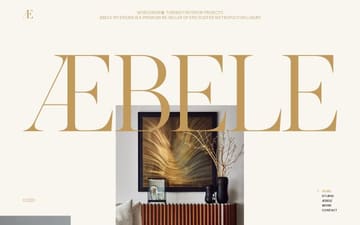 Æbele Interiors website preview