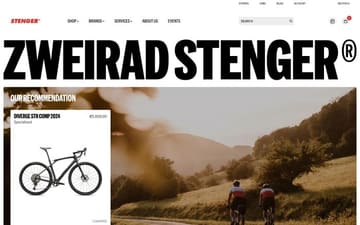 Stenger Bike website preview