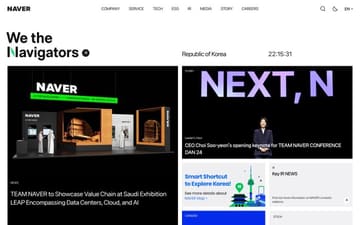Naver Corporation website preview