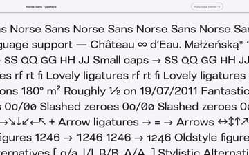 Norse Sans website preview