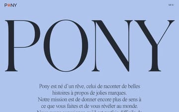 Agence Pony website preview