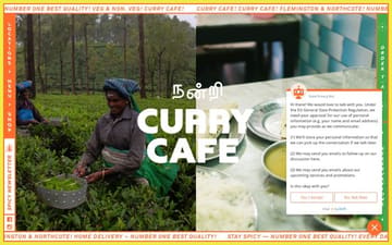 Curry Cafe website preview