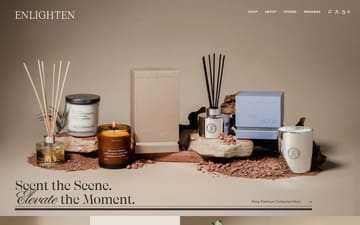 Enlighten Candles website preview