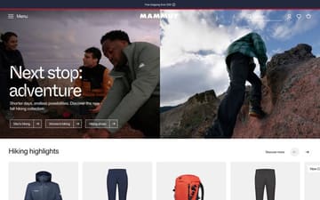 Mammut website preview
