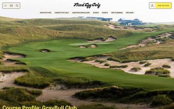 Fried Egg Golf website preview