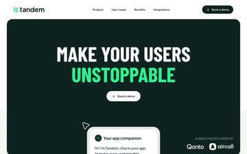 Tandem website preview