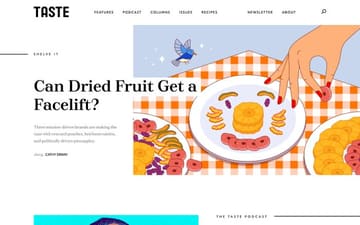 Taste website preview