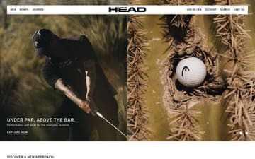 Head Golf website preview