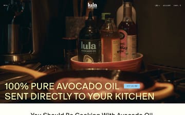 Lula Avocado Oil website preview