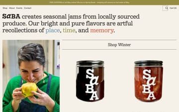 Saba Jam website preview