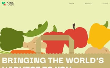 Kiel Foods website preview