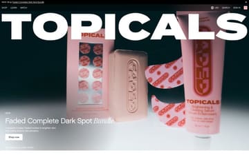 Topicals website preview