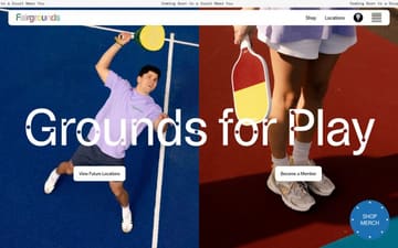 Fairgrounds Racket Club website preview