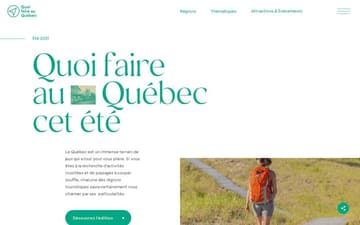 Quoi faire au  Québec cet été website preview