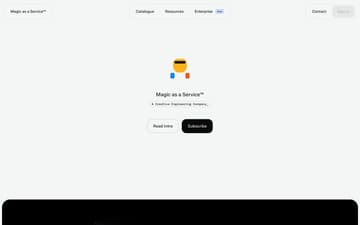 Magic as a Service website preview