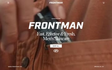 Frontman website preview