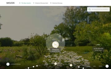 Open garden Weleda website preview