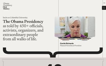 Obama Presidency Oral History website preview