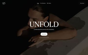Unfold website preview