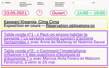 Le Crédac website preview
