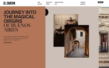 El Zanjon website preview