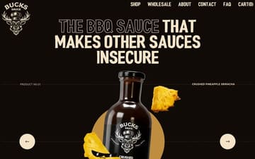 Bucks Sauce website preview