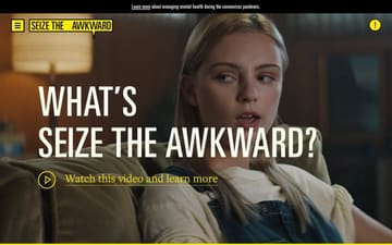 Seize The Awkward - Talking to your friends about mental health and how to help website preview
