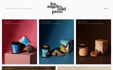 Los Angeles Cold Press website preview