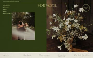 Heart & Soil Flowers website preview