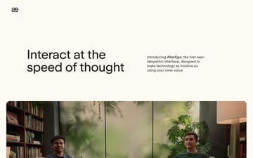 Alterego website preview