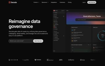 Secoda website preview