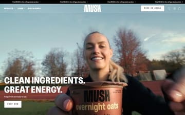 Mush website preview