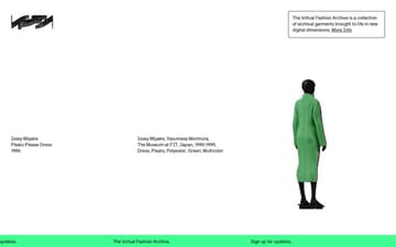 The Virtual Fashion Archive website preview