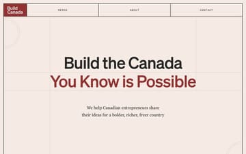 Build Canada website preview