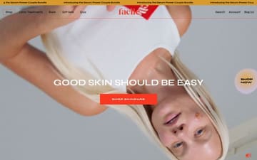 Facile skin website preview