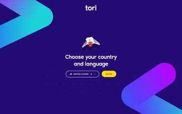 Dive into the magical worlds of tori™ - tori website preview