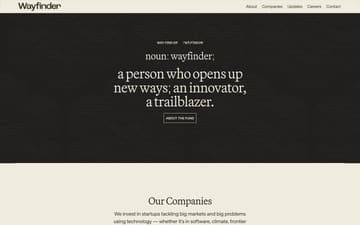 Wayfinder Ventures website preview