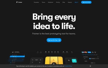 Framer website preview