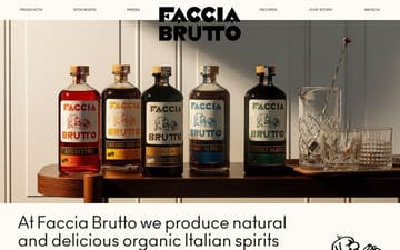 Faccia Brutto Spirits website preview