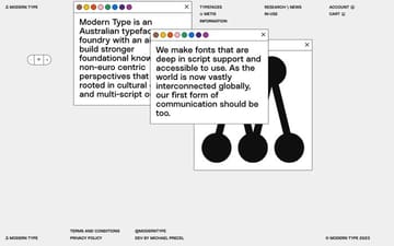 Modern Type website preview