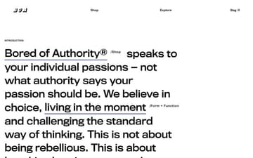 Bored of Authority website preview
