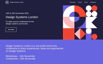 Design Systems London 2019 website preview